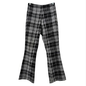 ONA by Yoon Chung Plaid Pull On Kick Flare Pants S Carbon38 Athleisure‎ Academia